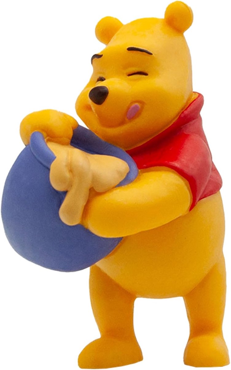 Bullyland 12340 – Figurine de jeu Disney Winnie l'ourson avec pot de miel – design réaliste et détaillé – idéale comme figurine de gâteau, objet de collection ou cadeau joyeux pour les enfants à partir de 3 ans