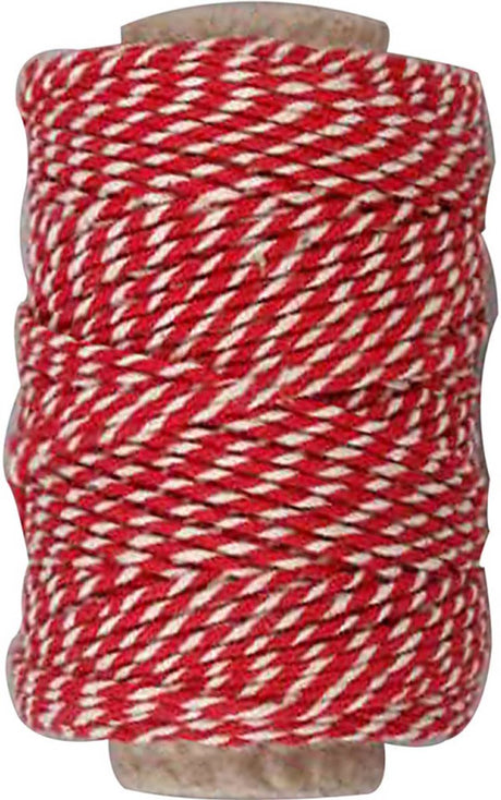 Société Creativ https: www.ccobby.nl cordon de coton-épaisseur-1-1-mm-rouge-blanc-50-m-1-roll