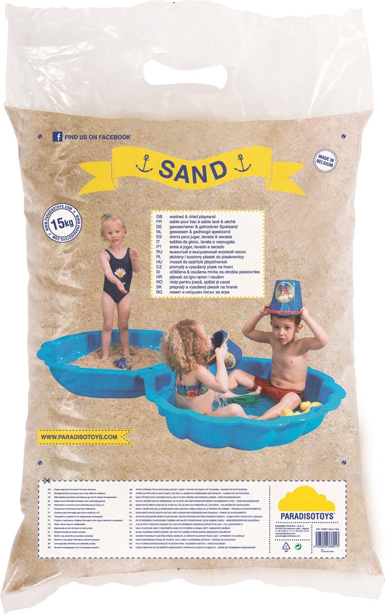 Paradiso home entertainment Paradiso jouets jouer au sable lavé 15 kg