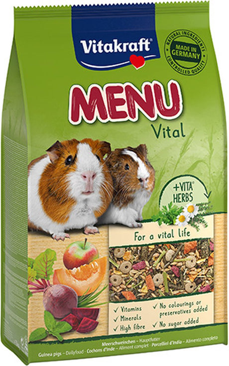 Vitakraft - menu vital - nourriture pour cochons d'Inde - aliment complet pour cochons d'Inde - 3 kg