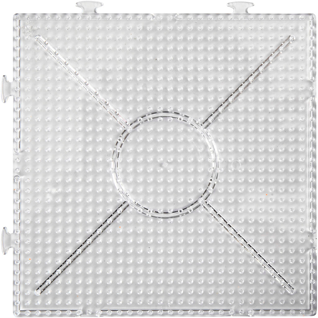 Creativ Company String perle signe Clear Square 15x15cm, 2st.