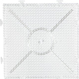 Assiette de base Nabbi, grand carré, dim. 15x15 cm, moyenne, transparente, 1 pièce