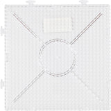 Assiette de base Nabbi, grand carré, dim. 15x15 cm, moyenne, transparente, 1 pièce