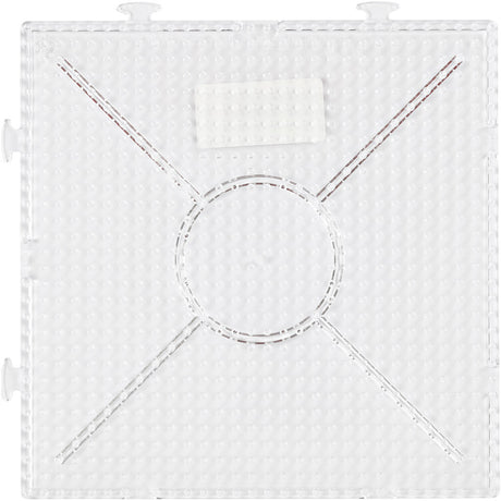 Assiette de base Nabbi, grand carré, dim. 15x15 cm, moyenne, transparente, 1 pièce