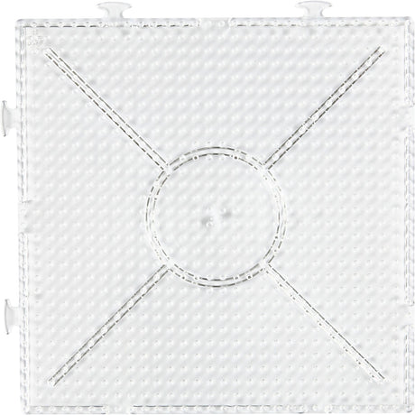 Assiette de base Nabbi, grand carré, dim. 15x15 cm, moyenne, transparente, 1 pièce
