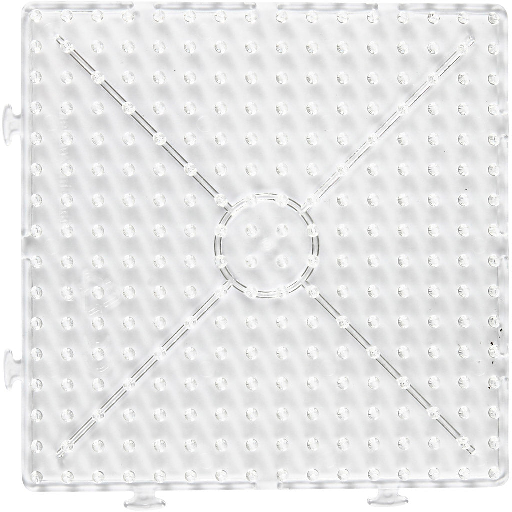 Creativ company plaque de base, grand carré, taille 15x15 cm, jumbo, transparente, 1 pièce