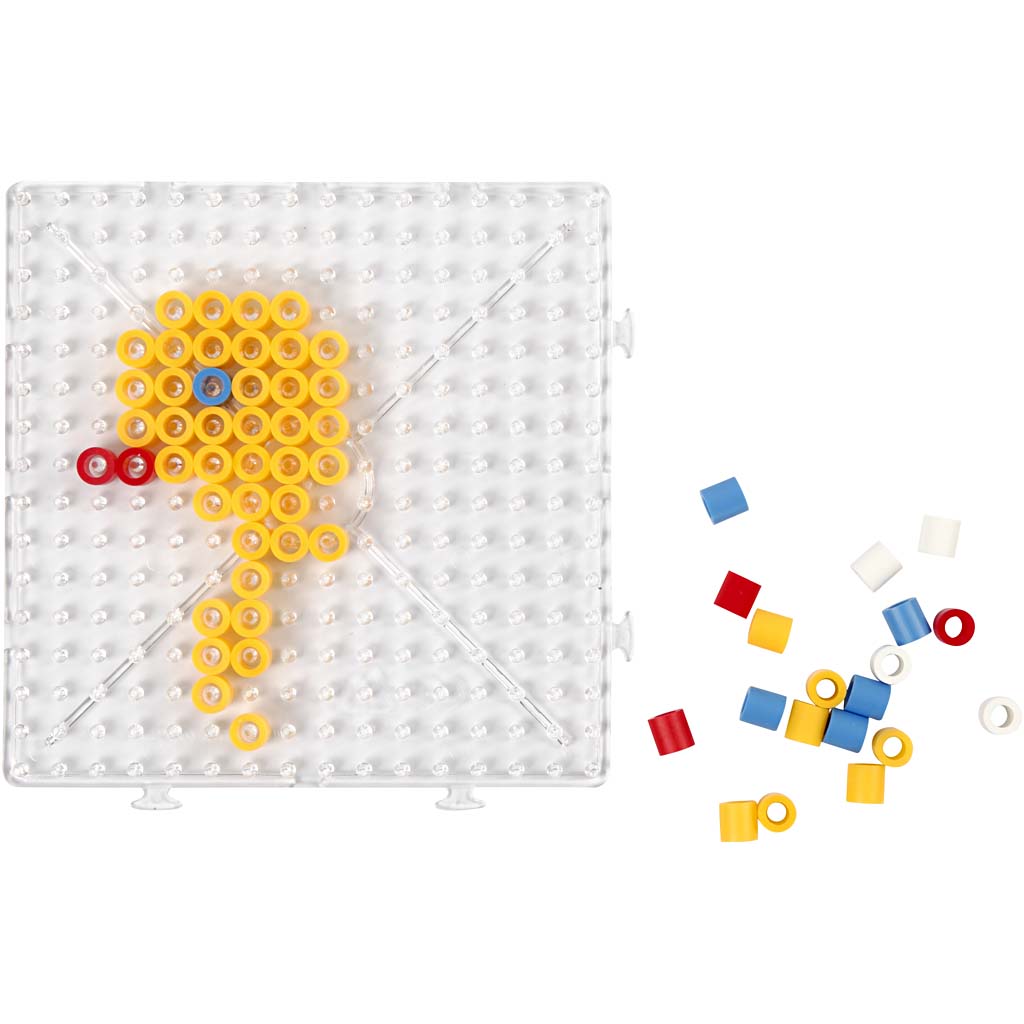 Creativ company plaque de base, grand carré, taille 15x15 cm, jumbo, transparente, 1 pièce