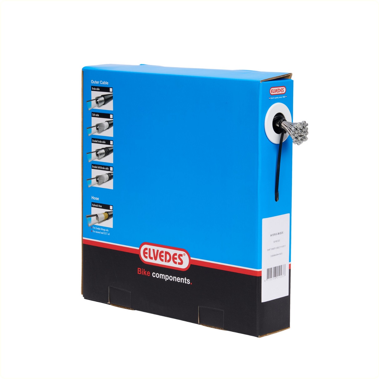 Communiquez le câble intérieur Elvedes 2250 mm en acier inoxydable lisse Ø1,1 mm n-Nipple (100 pièces)
