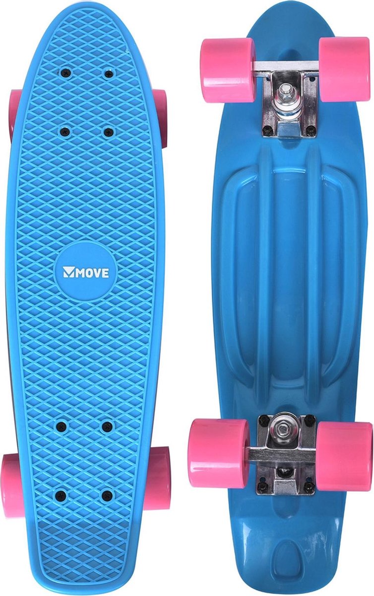 Skateboard Move cruiser - planche rétro old school 22 bleu ciel - bleu - 55cm
