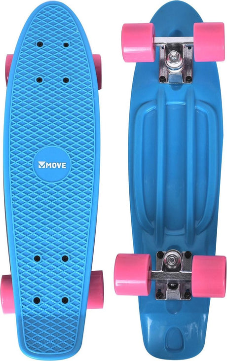 Skateboard Move cruiser - planche rétro old school 22 bleu ciel - bleu - 55cm