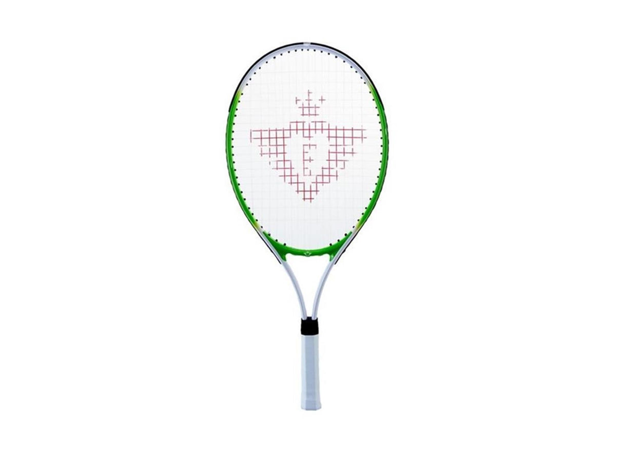 Racket de tennis avec couverture et 2 balles - vert