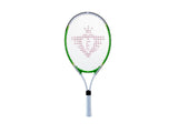 Racket de tennis avec couverture et 2 balles - vert