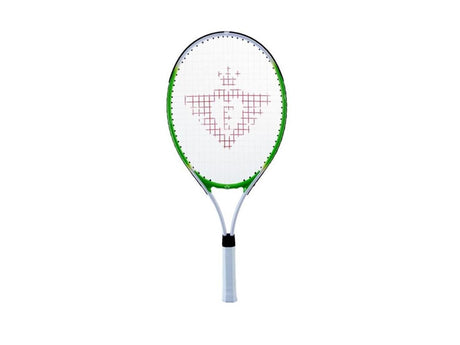 Racket de tennis avec couverture et 2 balles - vert