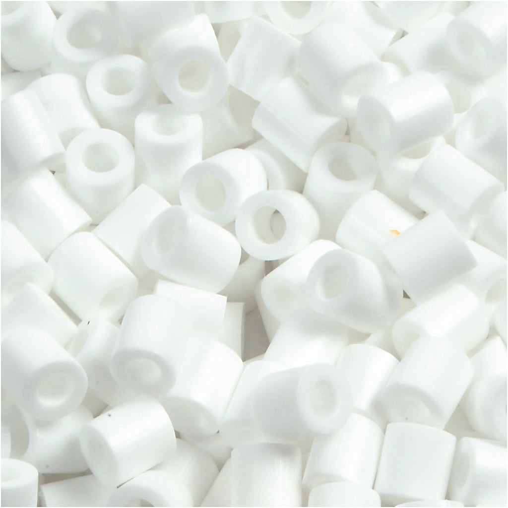 Perles photo Nabbi, taille 5x5 mm, diamètre intérieur 2,5 mm, moyen, blanc (15), 1100 pièces 1 boîte