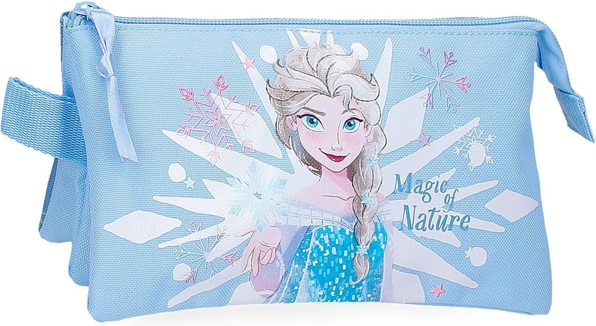 Trousse Jim Jam Disney La Reine des Neiges Trousse 3 compartiments avec 2 fermetures éclair