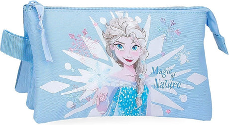 Trousse Jim Jam Disney La Reine des Neiges Trousse 3 compartiments avec 2 fermetures éclair