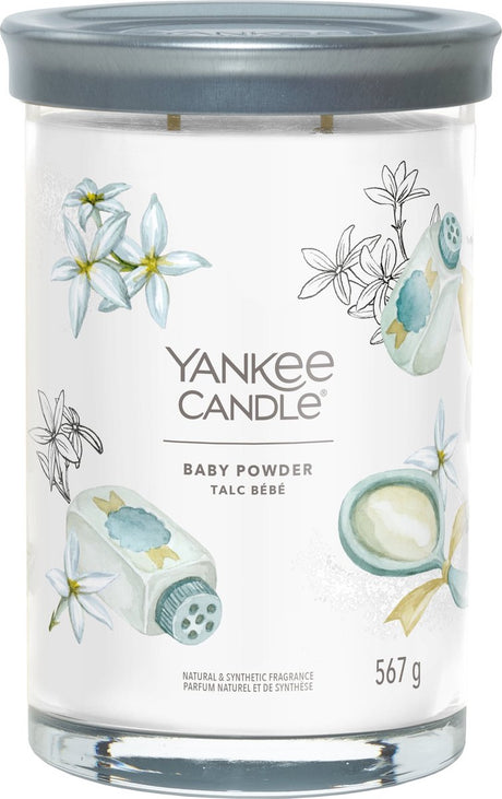 Bougie Yankee - grande bougie parfumée en poudre pour bébé - 100 heures de combustion - deux mèches