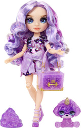 Poupée mannequin classique Rainbow High - 28 cm - violette (violet) - avec set de slime et animal