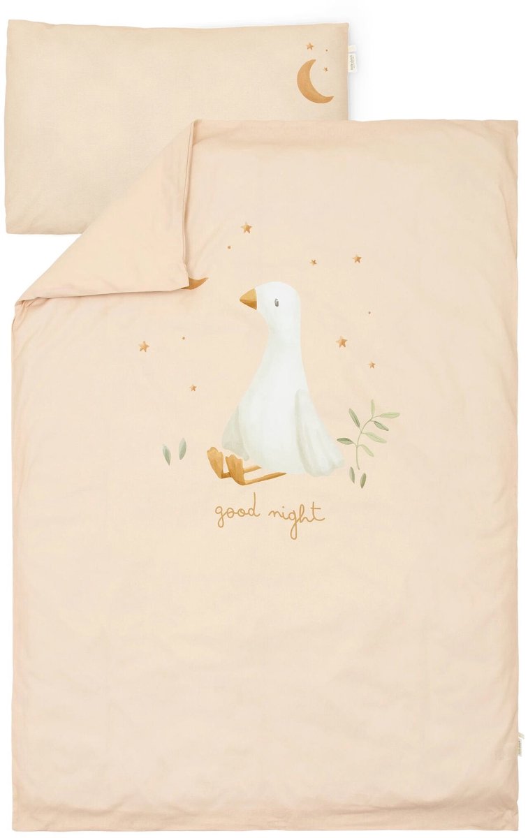 Little dutch ledikant dekbedovertrek - beige - newborn naturals - little goose