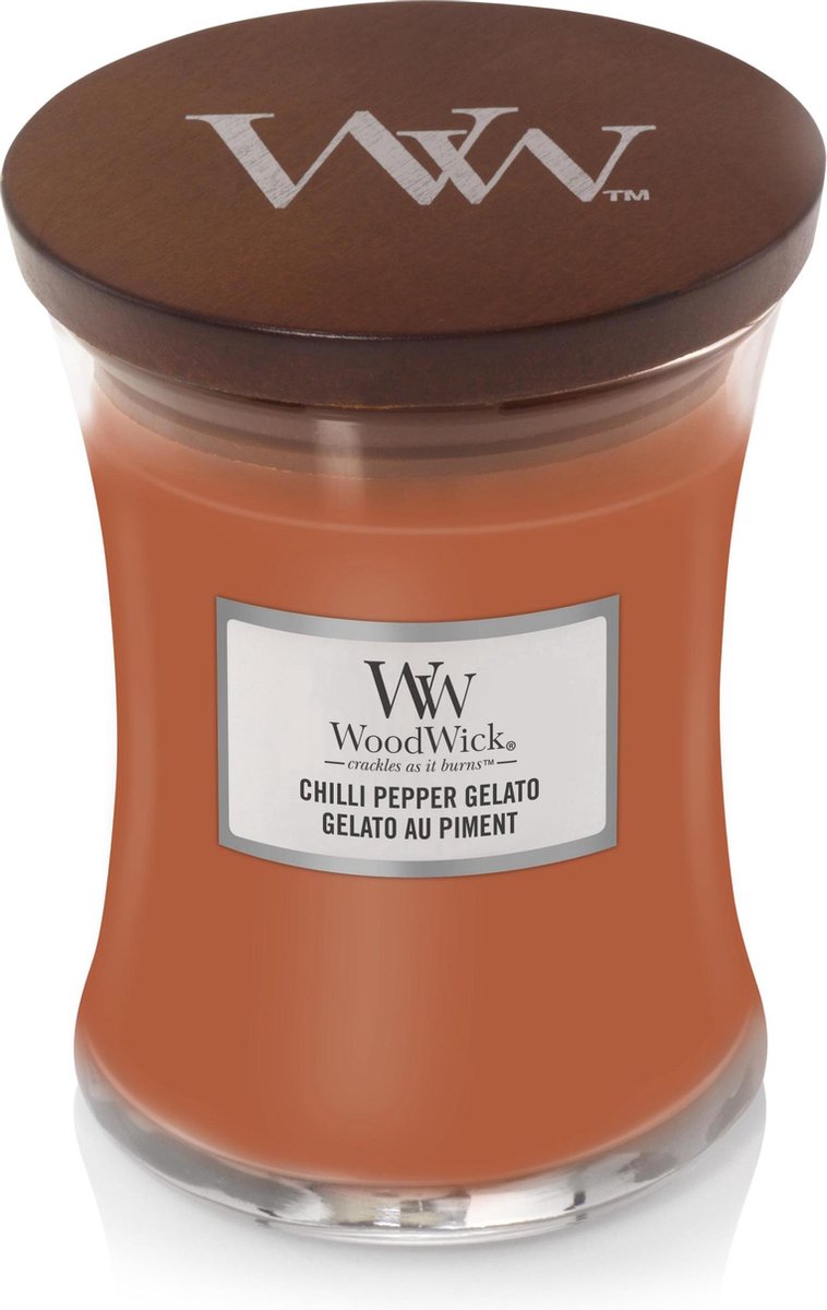 Bougie parfumée moyenne Woodwick Hourglass - glace au piment