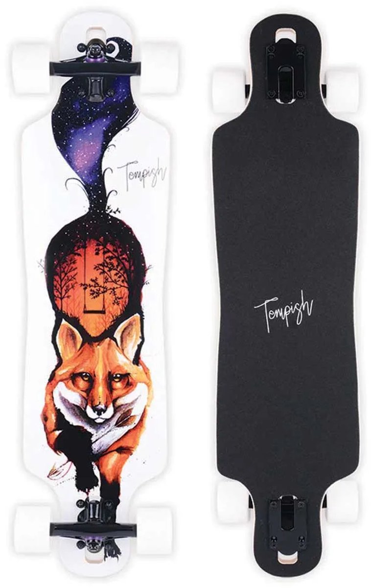 Tempish Longboard Fox 82.5x21,5 cm Bois blanc noir