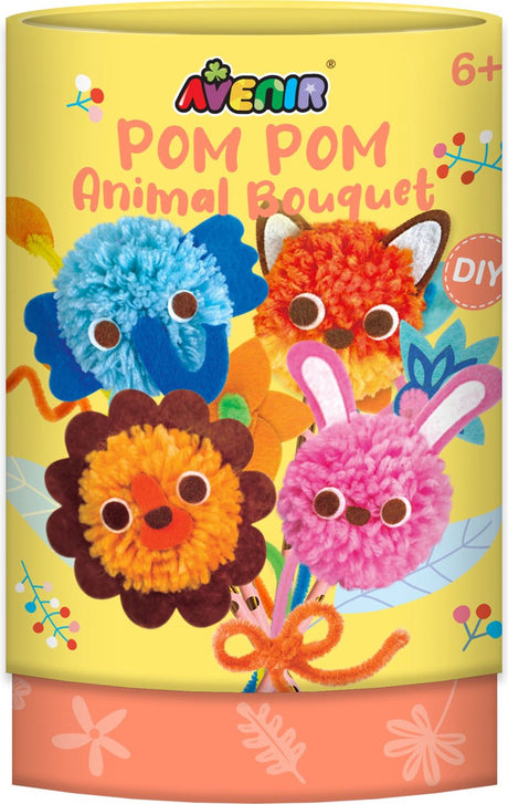 Kit couture Avenir - bouquet animaux pompons - bricolage - 6 ans