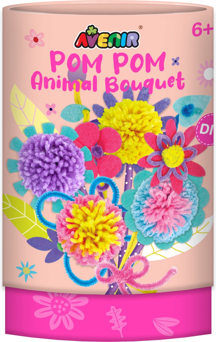 Kit couture Avenir - bouquet de fleurs pompons - bricolage - 6 ans