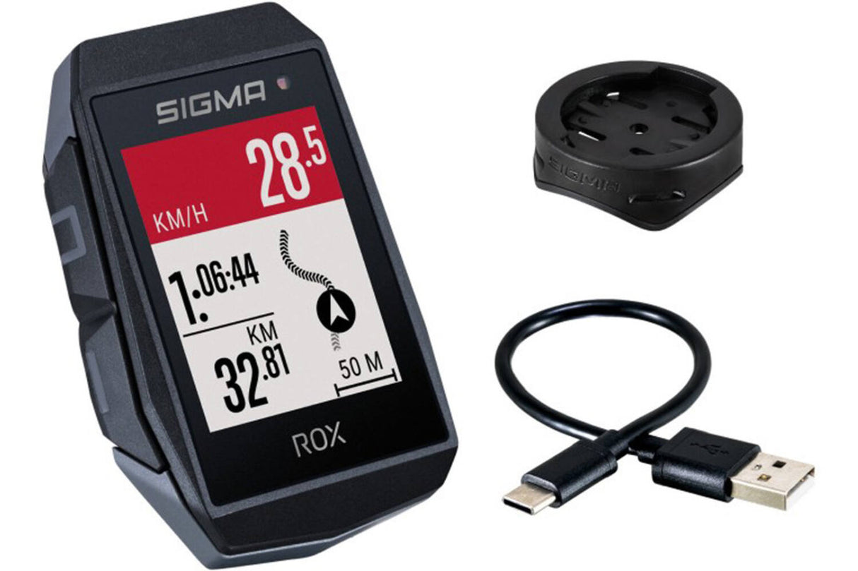 Sigma ROX 11.1 EVO GPS SW SWO STAND SIMPLE HOLDER + USB-C charging cable