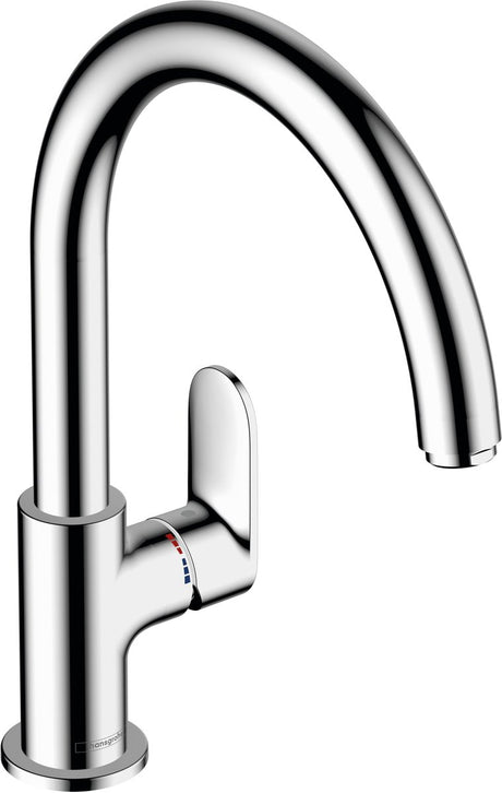 Hansgrohe vernis mélange m35 - mitigeur de cuisine - commande à levier unique - taille 210 mm - bec orientable - 1 fonction jet - chrome