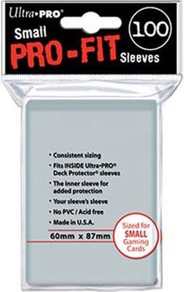 Jouets ultrapro | jeu de cartes - pochettes pro-fit clear small c100
