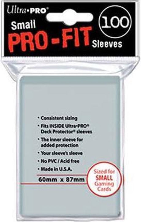 Jouets ultrapro | jeu de cartes - pochettes pro-fit clear small c100