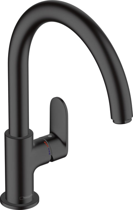 Hansgrohe vernis mélange m35 - mitigeur de cuisine - commande à levier unique - taille 210 mm - bec pivotant - 1 fonction jet - noir mat