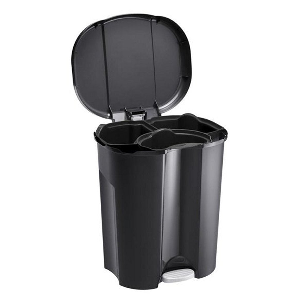 Poubelle Rotho trio 10l + 2x15l noir