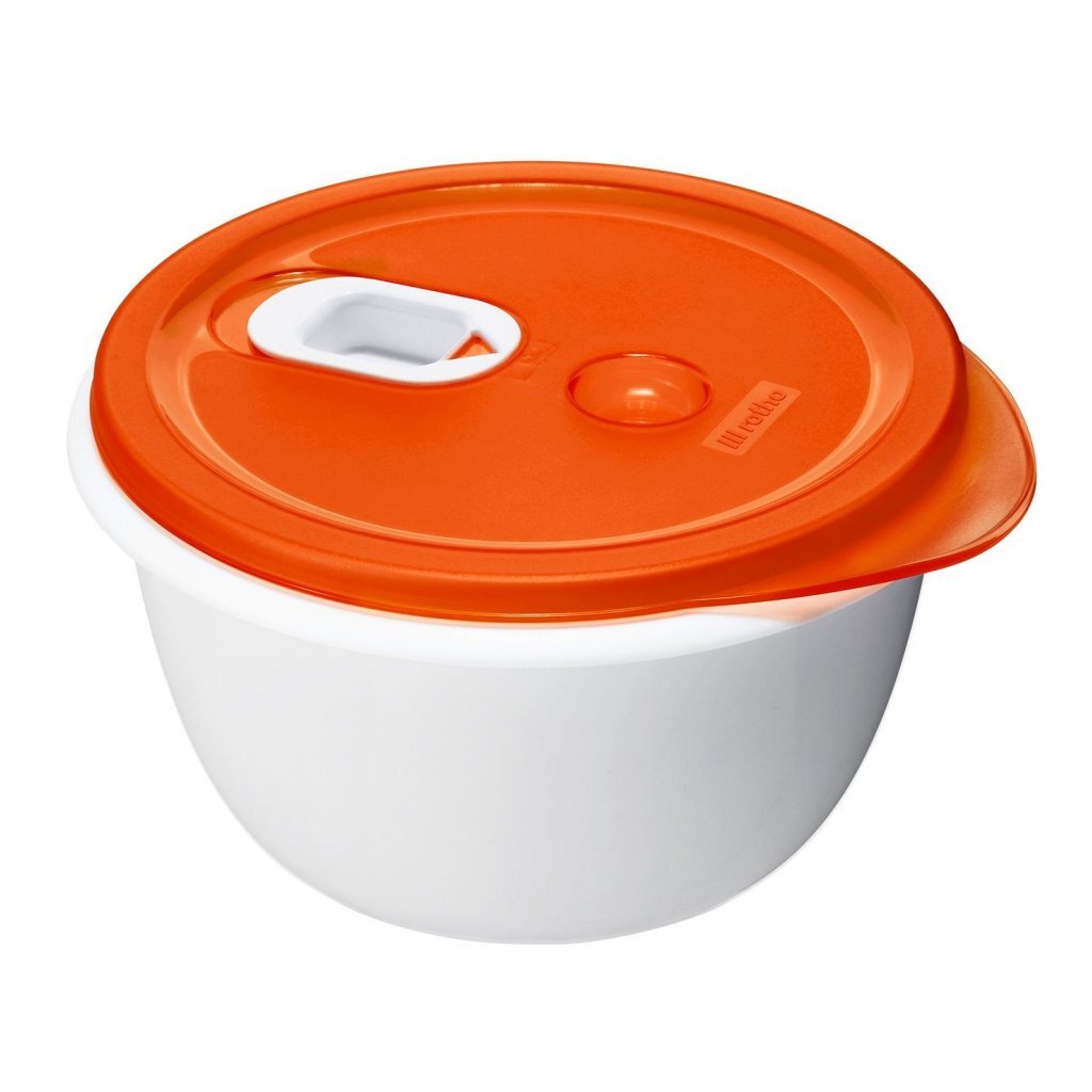 Bol micro-ondes Rotho 1,5 l micro papaye rouge | 2 pièces