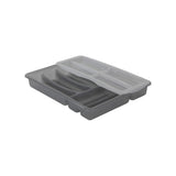 Range-couverts Rotho basic 6 compartiments variable anthracite