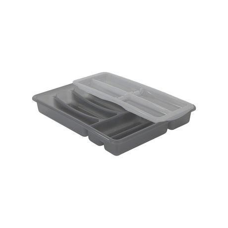Range-couverts Rotho basic 6 compartiments variable anthracite