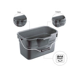 Seau rectangulaire Rotho basic 12l anthracite
