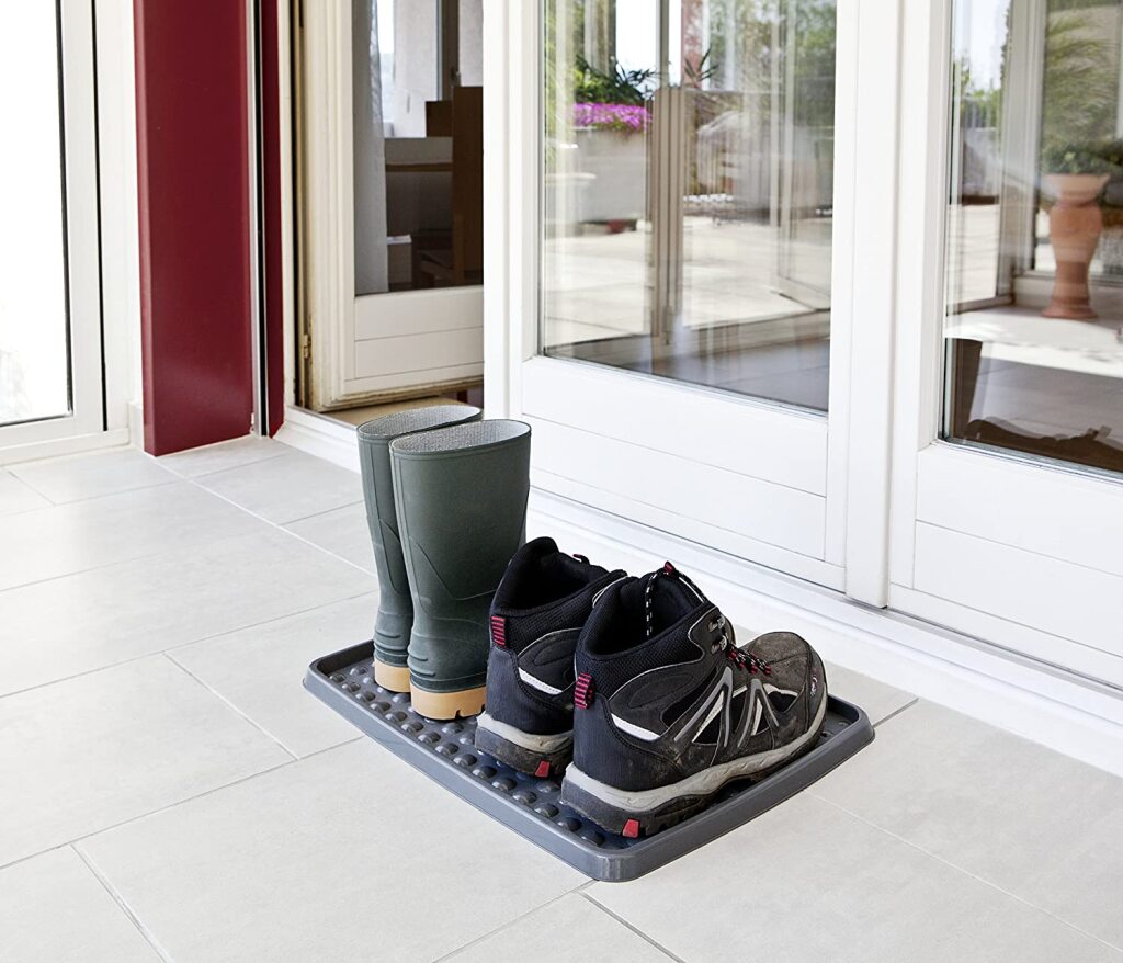 Rotho drops tapis à chaussures 48x48 cm anthracite