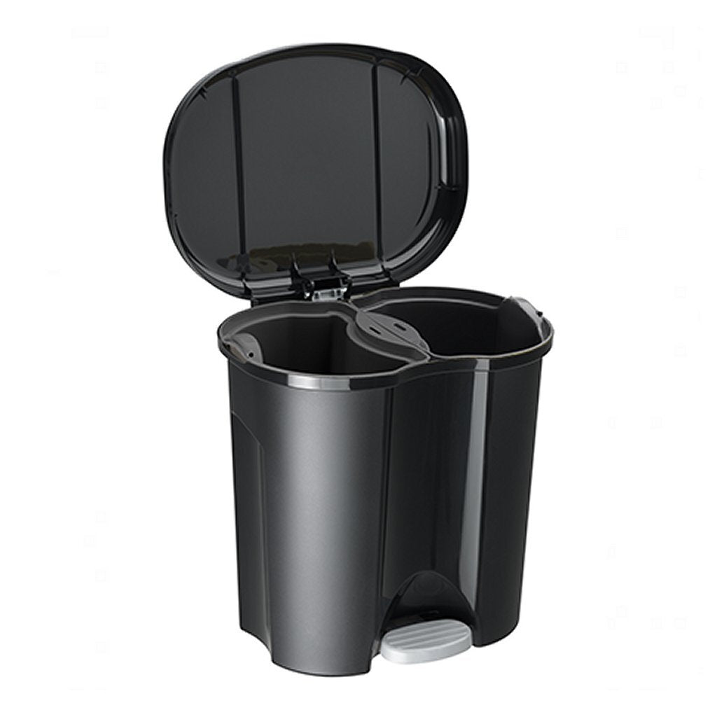 Rotho Duo Pedal Bin 2x10L Negro