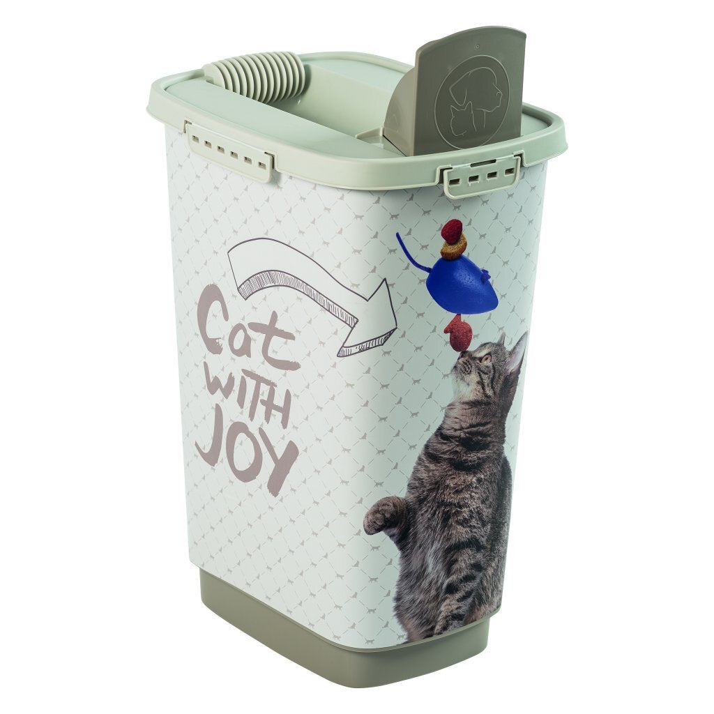 Rotho cody chat récipient de nourriture pour animaux 25l sable cappuccino