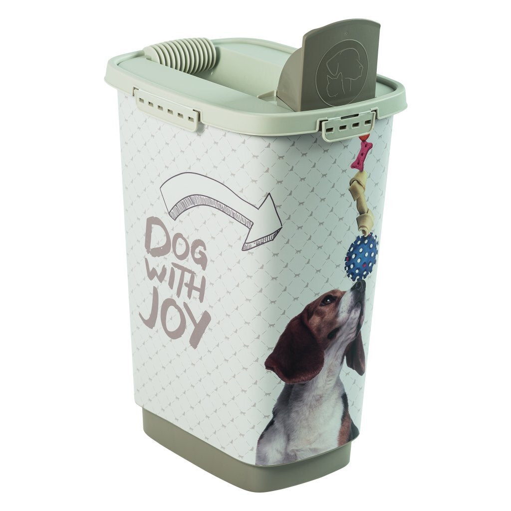 Rotho cody chien récipient de nourriture pour animaux 25l sable cappuccino
