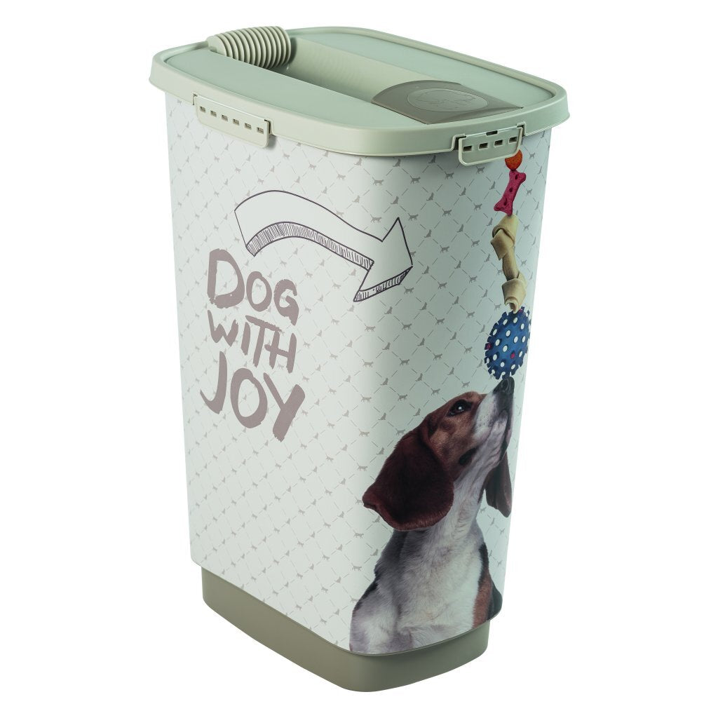 Rotho Cody Dog Haustier Futterbehälter 50l Cappuccino Sand