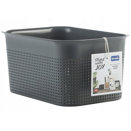 Panier de rangement Rotho brisen 26,2x18x13 cm 4,5l anthracite
