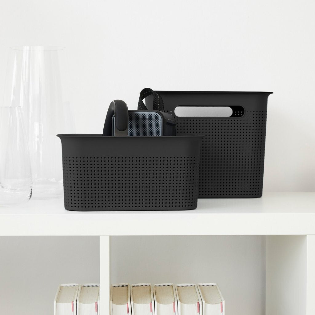 Panier de rangement Rotho brisen 26,2x18x21,1 cm 7l anthracite