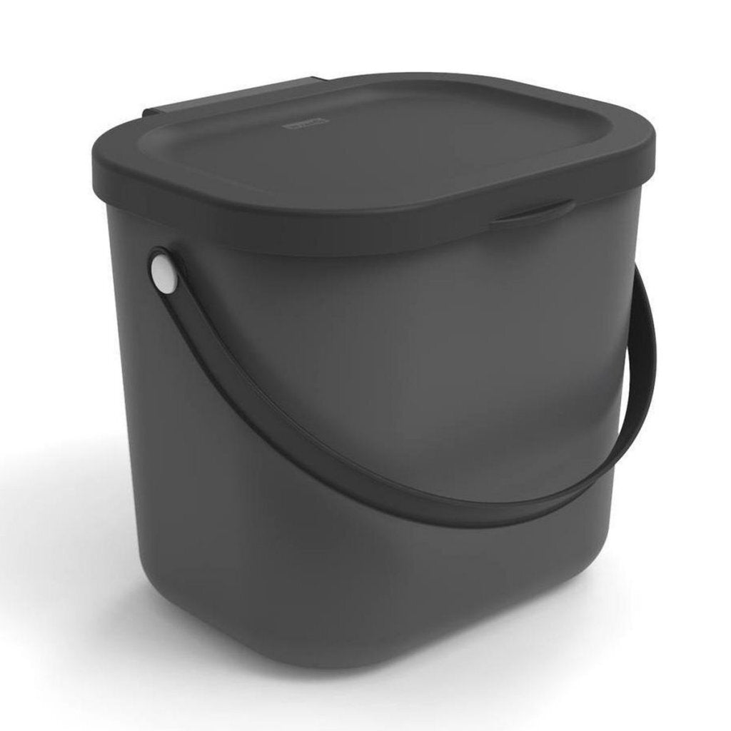 Poubelle bio Rotho 6 l albula anthracite