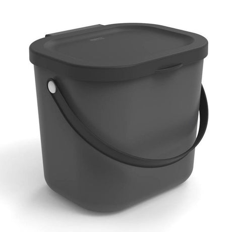 Séparateurs de déchets Rotho Albula - poubelle pour déchets organiques - 6l - noir