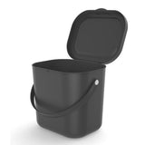 Poubelle bio Rotho 6 l albula anthracite