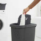 Rotho fleurs collecteur de linge 44,7x34,7x60,5 55l anthracite