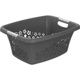 Panier à linge fleurs Rotho 25l anthracite
