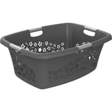 Panier à linge fleurs Rotho 50l anthracite